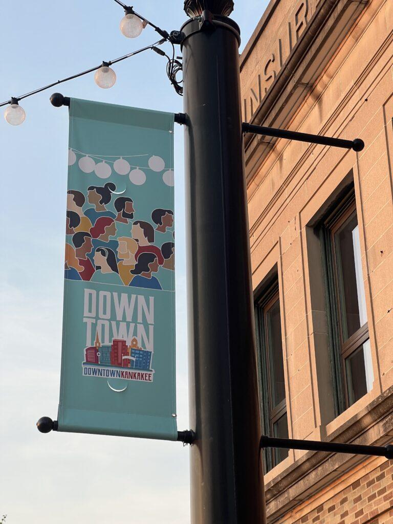 Downtown Kankakee pole banner design - community