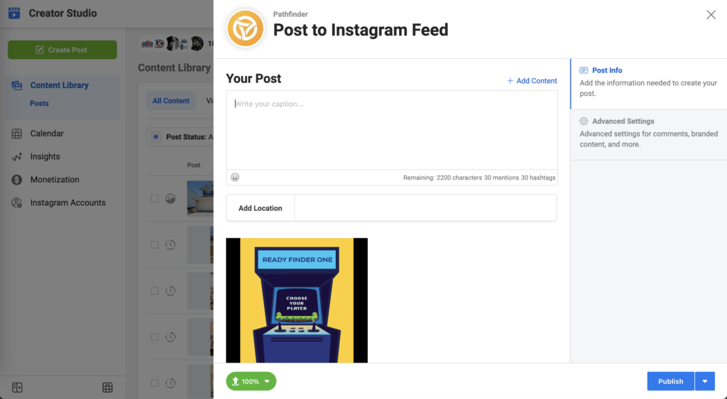 posting to instagram from your mac or pc - creator studio